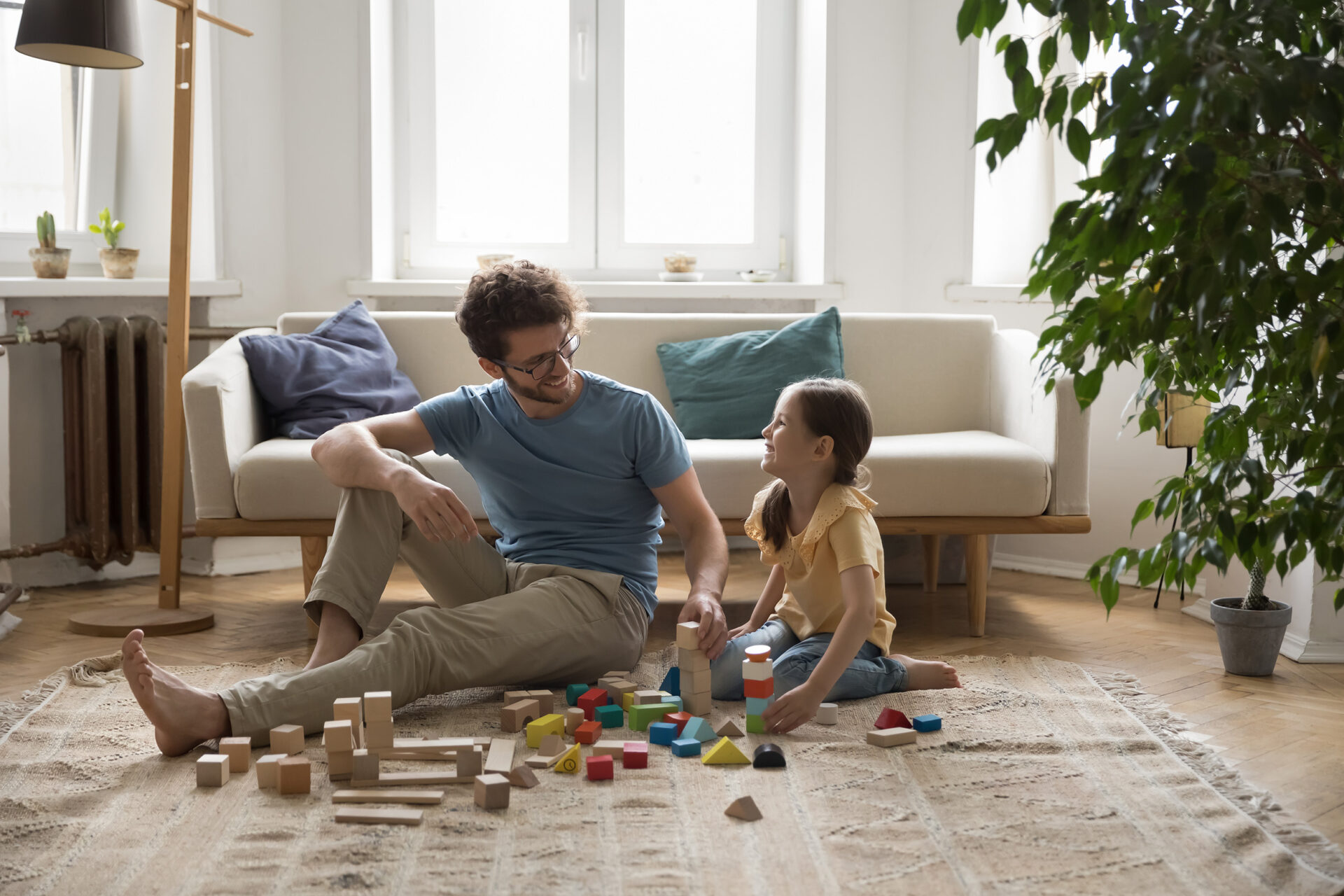 Cheerful,daddy,and,positive,daughter,kid,enjoying,leisure,together,,playtime